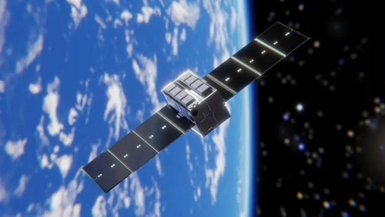 Satellite orbiting Earth used for mineral and geological analysis