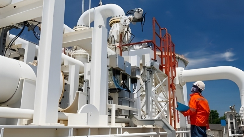 Industrial lithium extraction facility with large filtration units