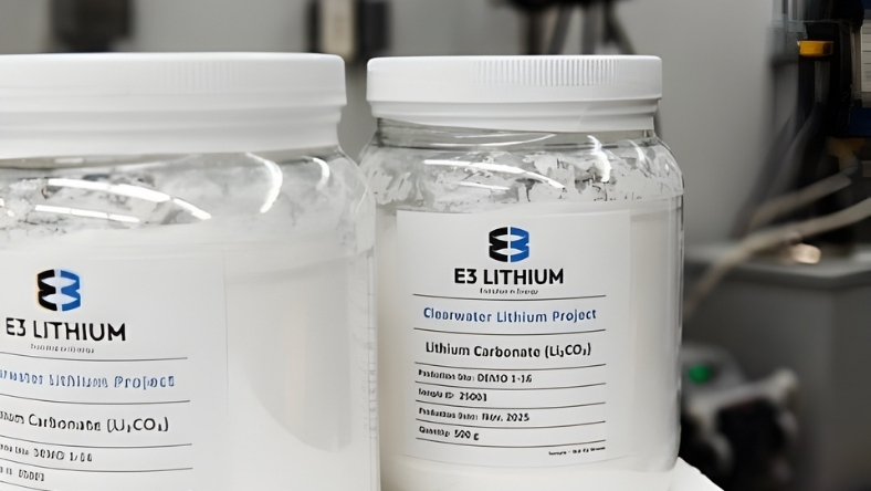 E3 Lithium lithium carbonate samples from Clearwater project