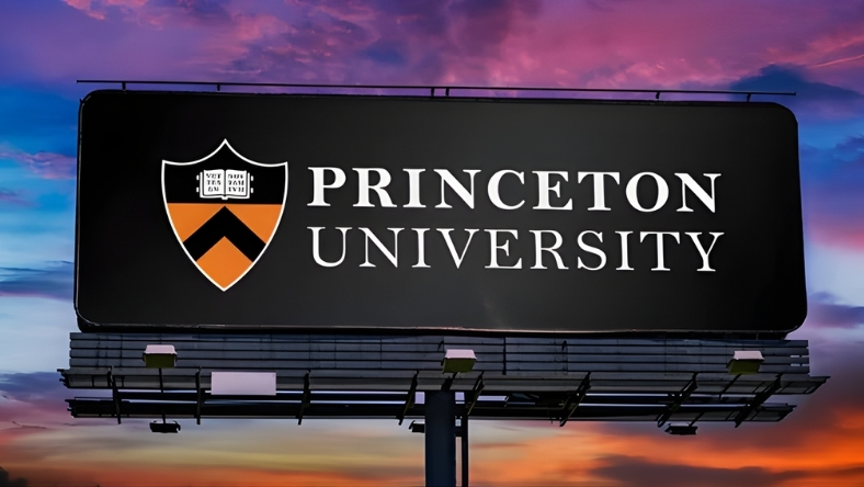 Princeton University billboard displaying official logo